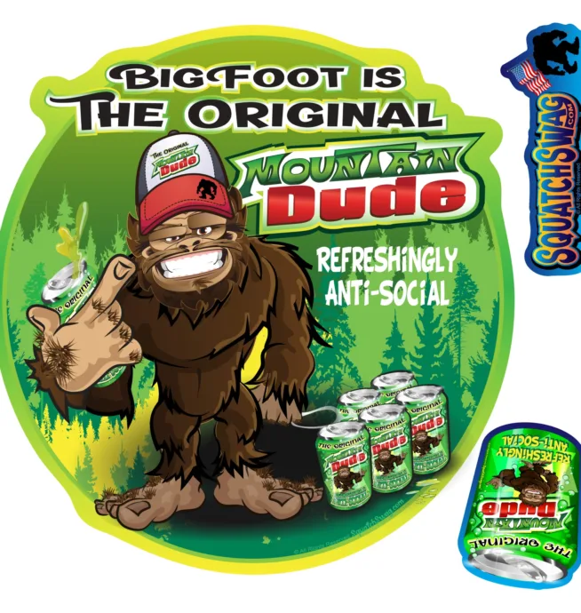 SquatchSwag Stickers 3 Pack - Bigfoot Is The Original Mountain Dude