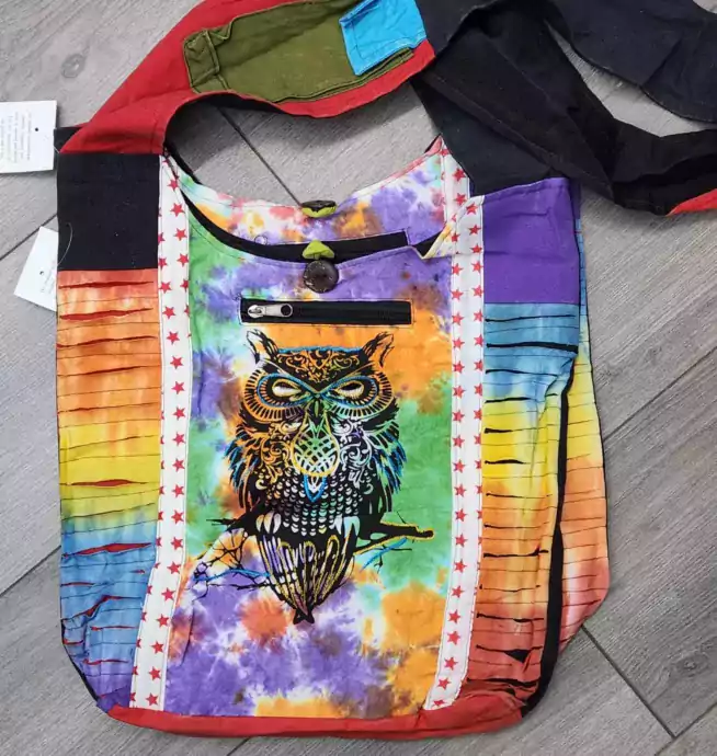 Colorful Owl Boho Body Bag