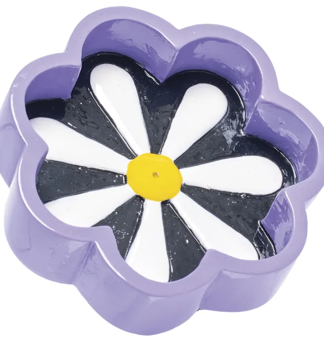 Flower Petal Polystone Ashtray & Incense Burner