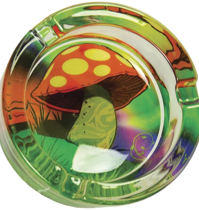 Glow In Dark Mushroom & Color Splash Ashtray