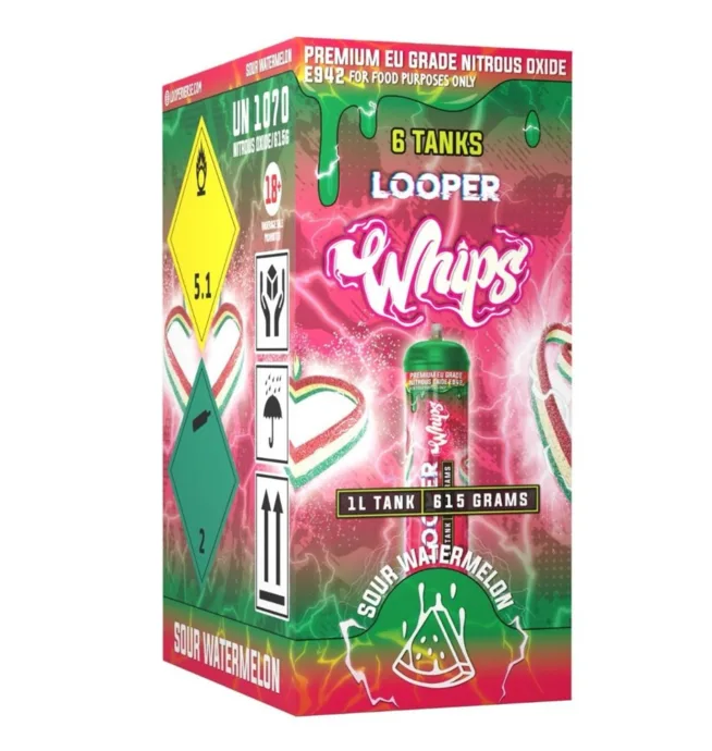 LOOPER Whips Cream Chargers 615g N2O Tank - Sour Watermelon