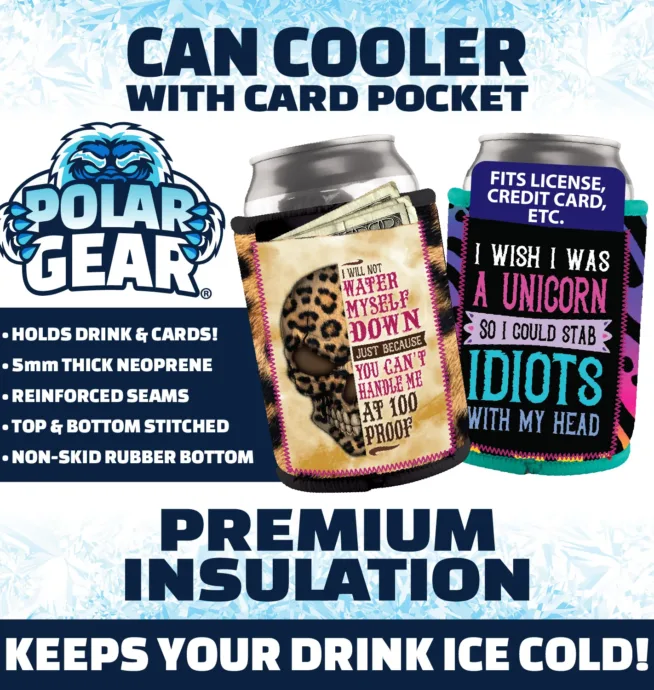 Polar Gear Can Cooler With Card Pocket - Image 2