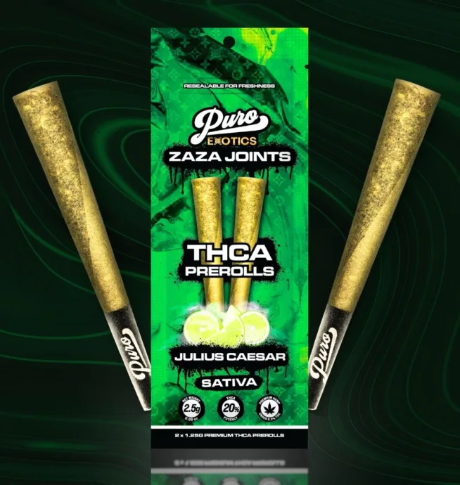 Puro Exotics ZAZA Joints | THCA PreRolls 2pk – Julius Caesar (Sativa)