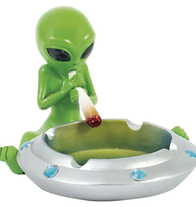 Smoking Alien Polystone Ashtray