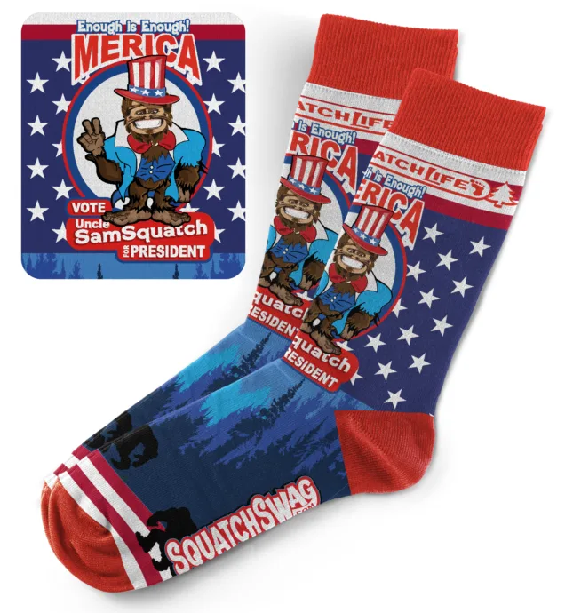 SquatchSwag Socks - Enough Is Enough Merica