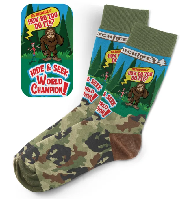 SquatchSwag Socks - Hide & Seek World Champion