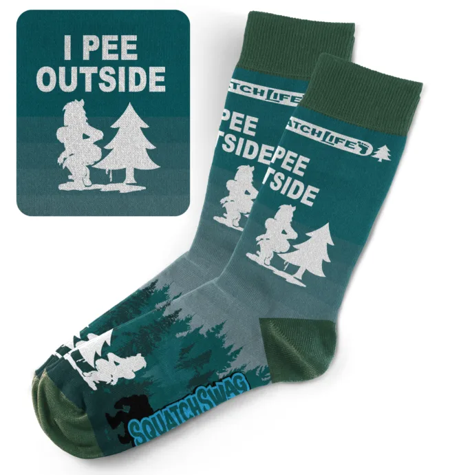 SquatchSwag Socks - I Pee Outside (Female)