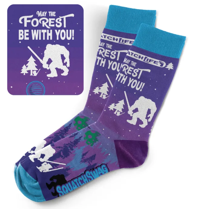 SquatchSwag Socks - May The Forest Be With You!