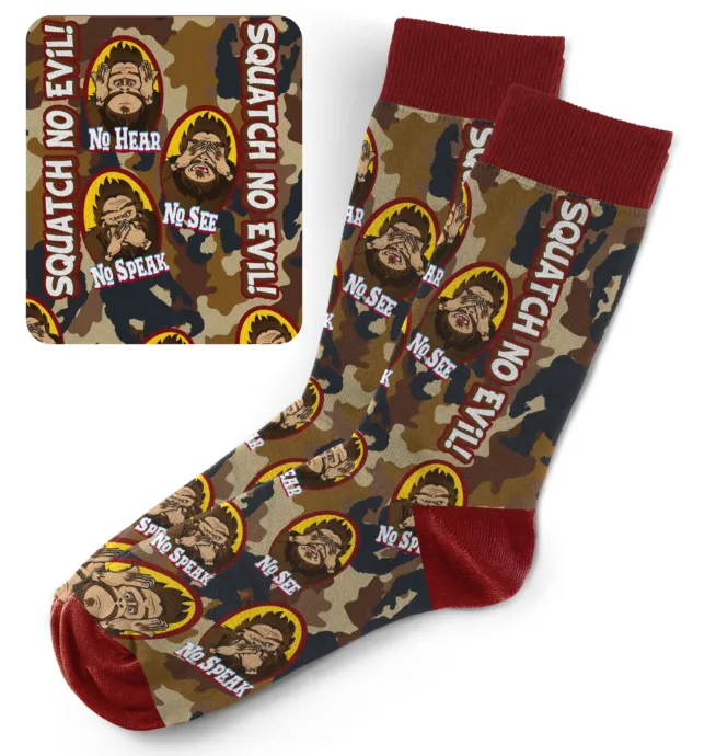 SquatchSwag Socks - Squatch No Evil!