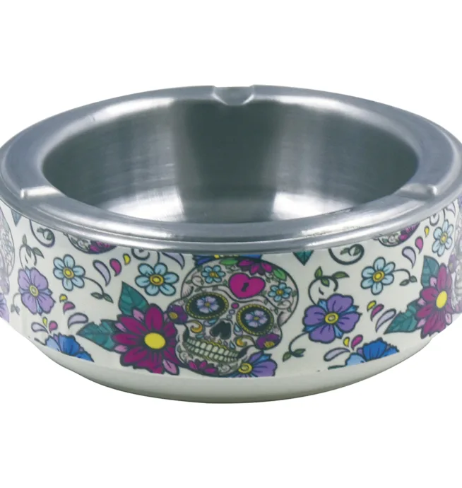 Sugar Skulls Glow in Dark Ashtray