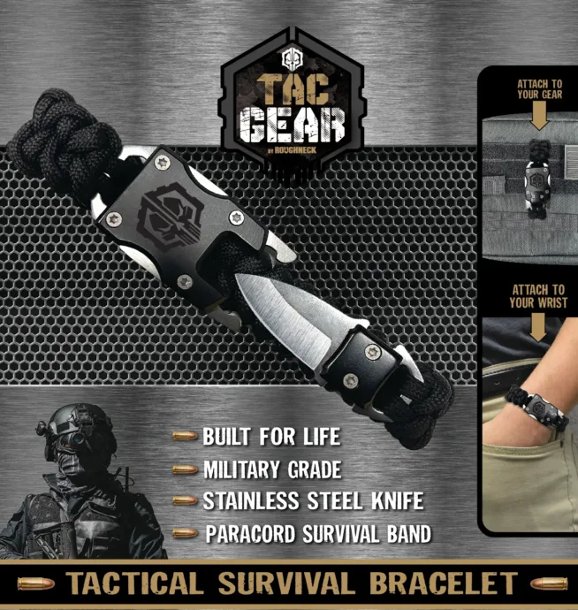 Tac Gear Paracord Survival Bracelet - Knife - Image 4