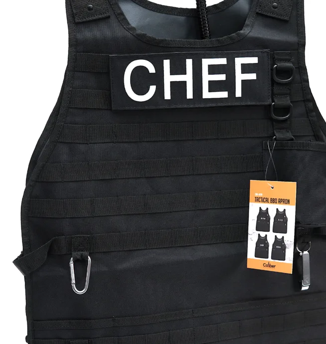 Tactical BBQ Apron With Carabiner and Bottle Opener