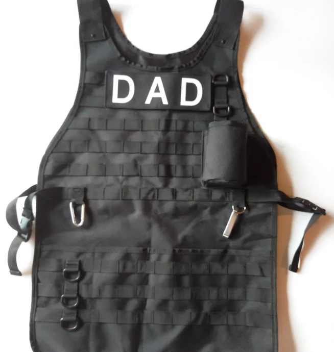 Tactical BBQ Apron With Carabiner and Bottle Opener - Image 2