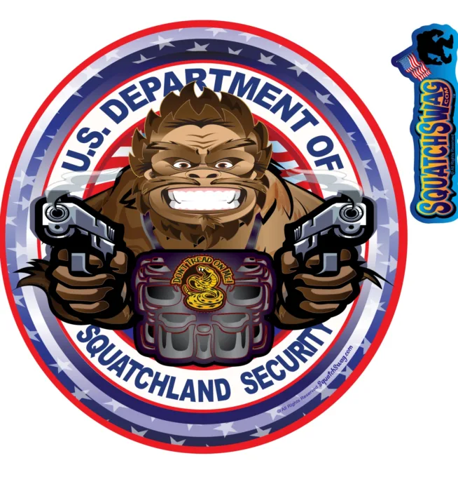 SquatchSwag Stickers 3 Pack - U.S. Department of Squatchland Security