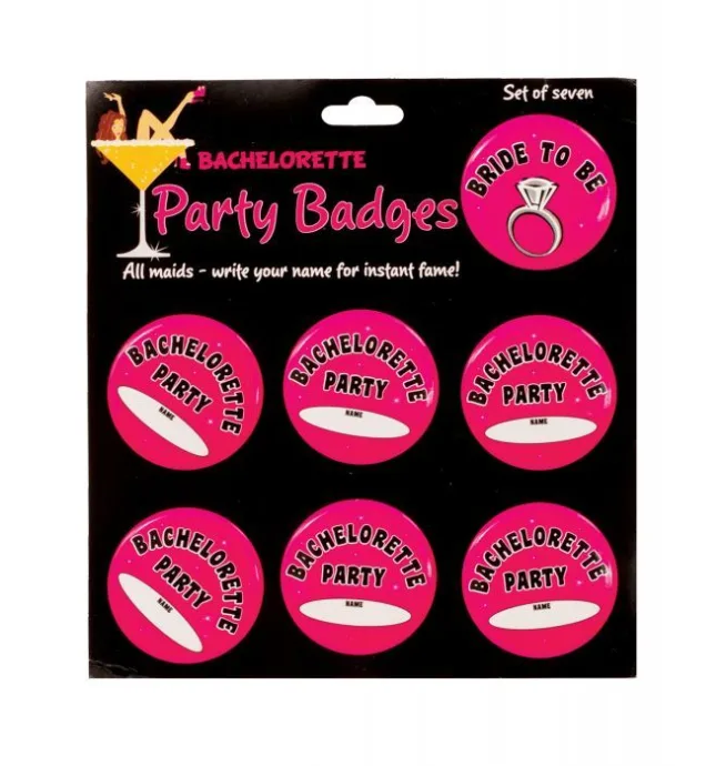 Bachelorette Party Badges - Pack of 7