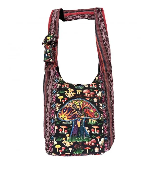 Cotton DP Multi Mushroom Crossbody Bag