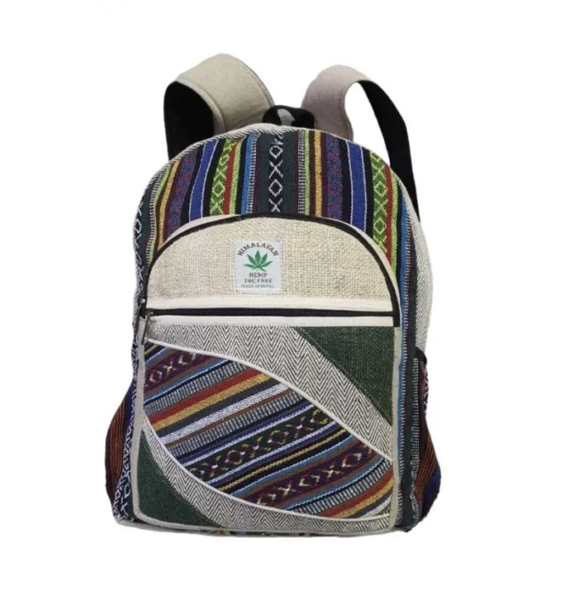 Cotton Hemp Multi Patchwork Mountain Backpack