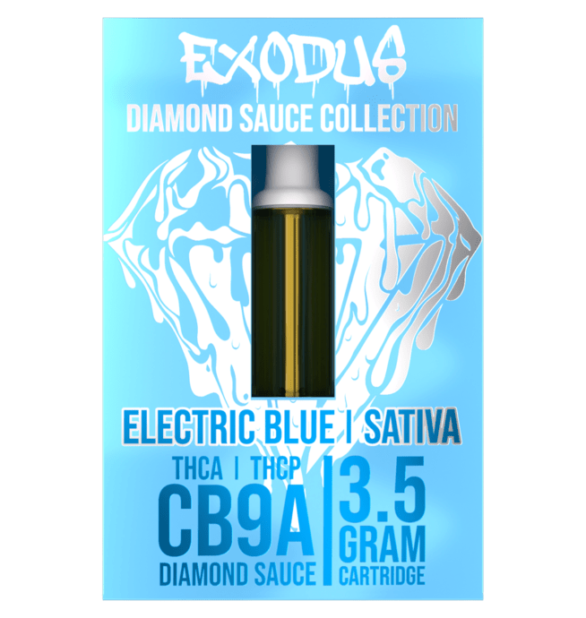 Exodus THC-A Diamond Sauce Cartridge 3.5g - Electric Blue (Sativa)