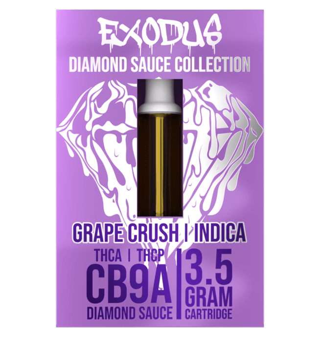 Exodus THC-A Diamond Sauce Cartridge 3.5g - Grape Crush (Indica)