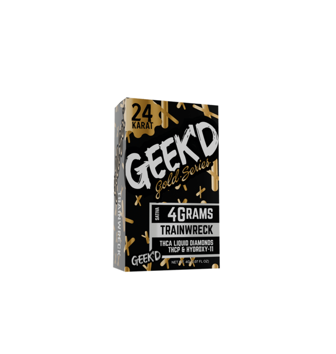 Geek'd Extracts THC-A Gold Series Disposable 4g - Trainwreck (Sativa)