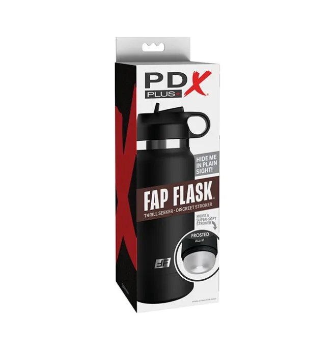 PDX Plus Fap Flask Thrill Seeker Stroker - Frosted/Black