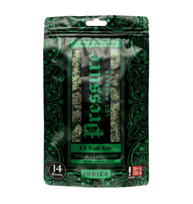 Pressure Teardrops THC-A Exotic Flower 14g - LA Kush Cake (Indica)