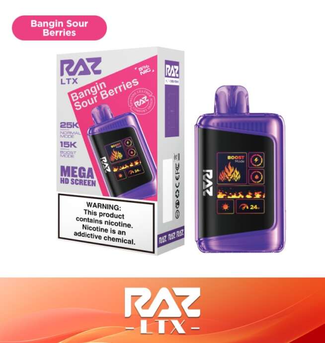 RAZ LTX 25K Disposable 5% – Bangin Sour Berries