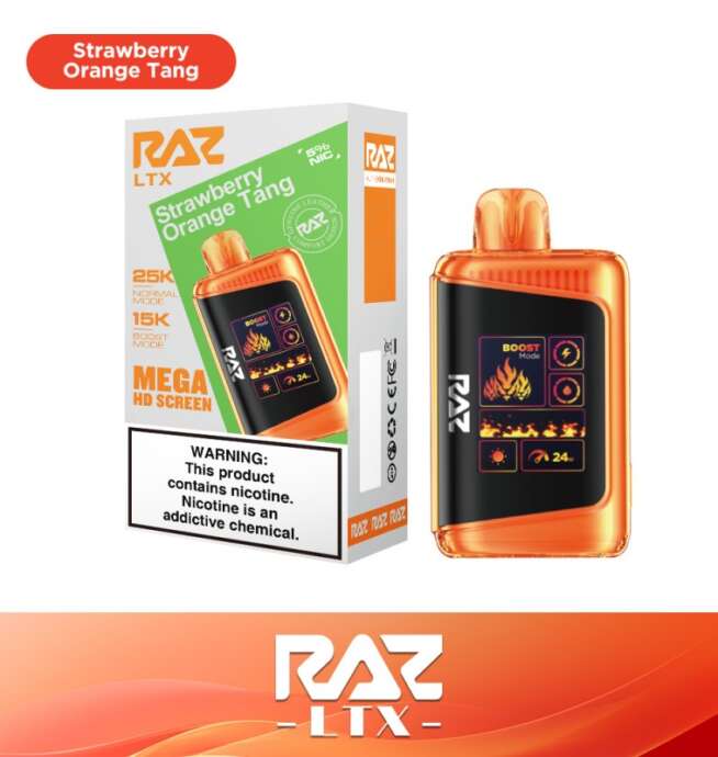 RAZ LTX 25K Disposable 5% – Strawberry Orange Tang