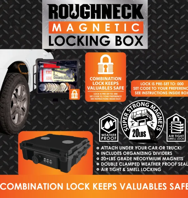 Roughneck Magnetic Storage Box with Lock - Image 4