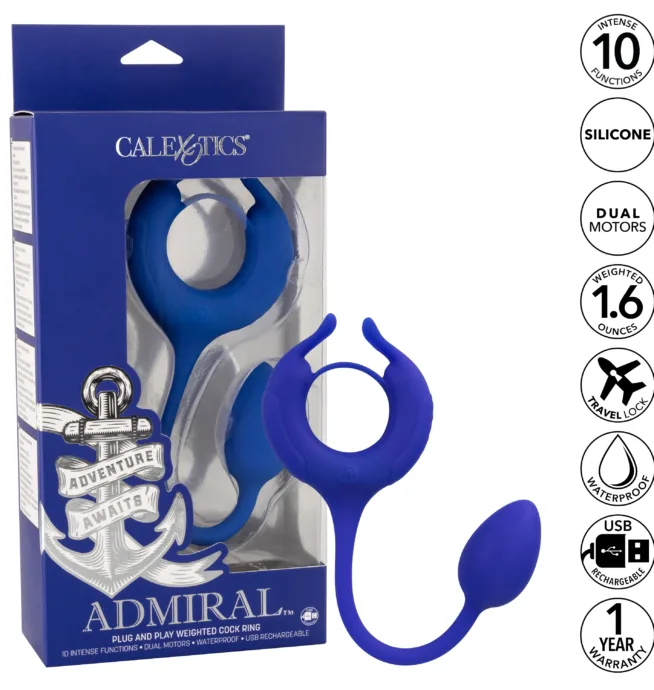 Calexotics Admiral™ Plug and Play Weighted Cock Ring - Image 14