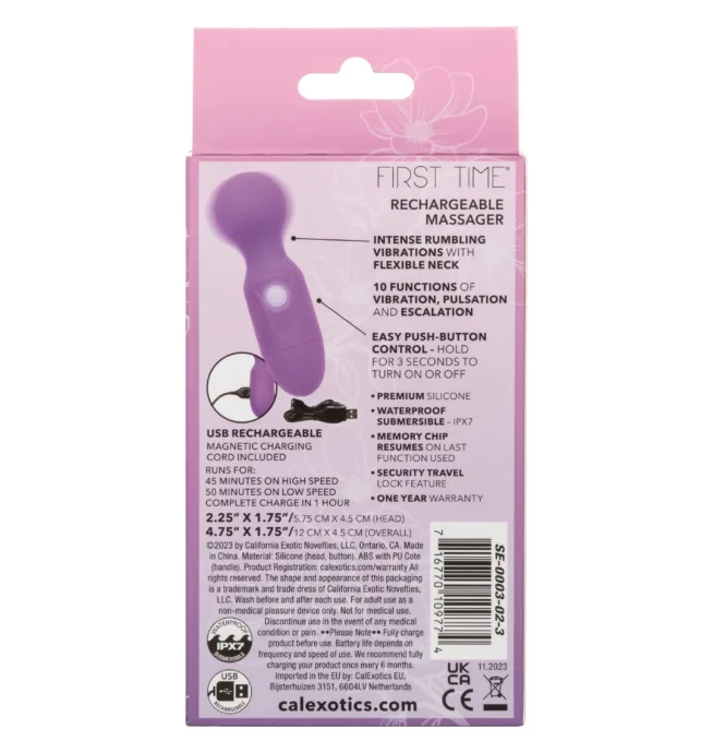 Calexotics First Time® Rechargeable Massager - Purple - Image 10