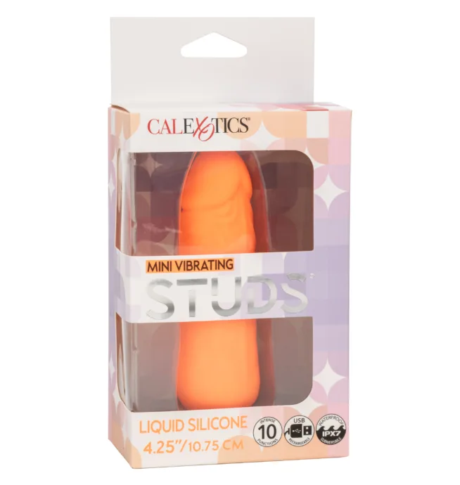 Calexotics Mini Vibrating Studs® - Orange - Image 3