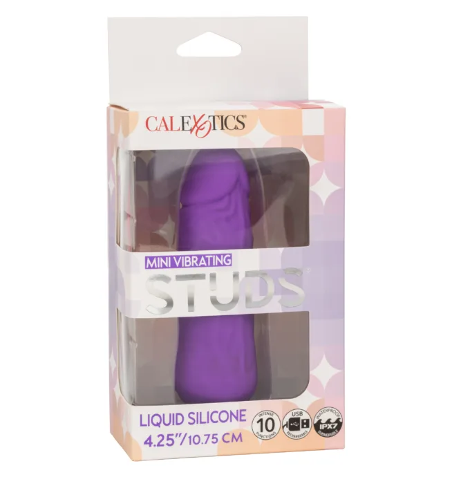 Calexotics Mini Vibrating Studs® - Purple - Image 3