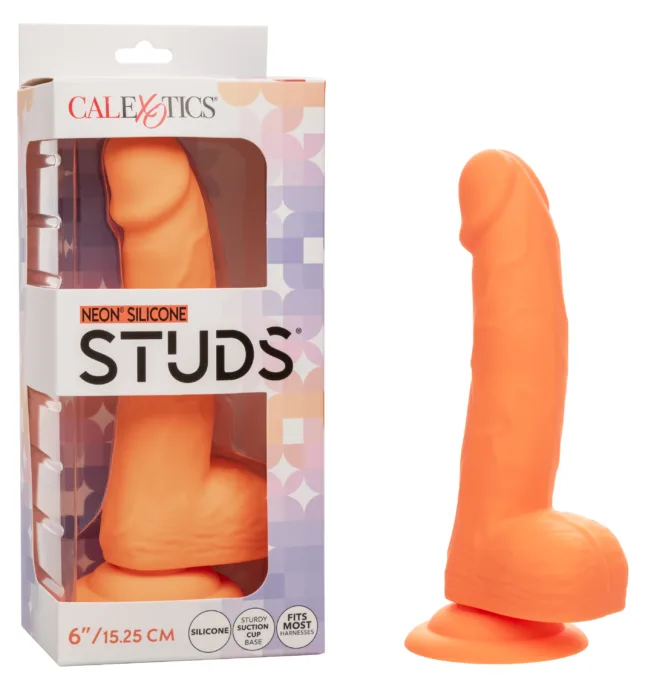 Calexotics Neon® Silicone Studs® 6"/15.25 cm - Orange