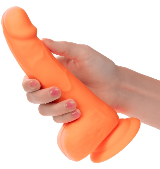 Calexotics Neon® Silicone Studs® 6"/15.25 cm - Orange - Image 7