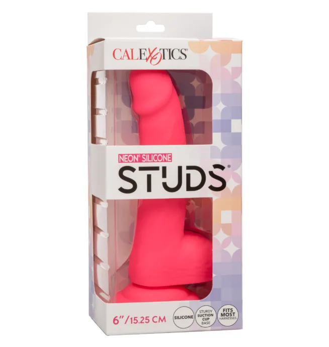 Calexotics Neon® Silicone Studs® 6"/15.25 cm - Pink - Image 11