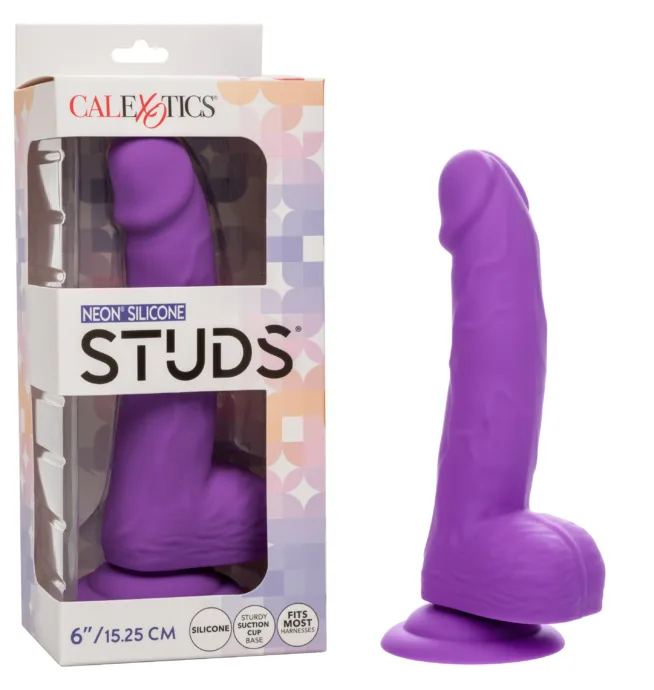 Calexotics Neon® Silicone Studs® 6"/15.25 cm - Purple