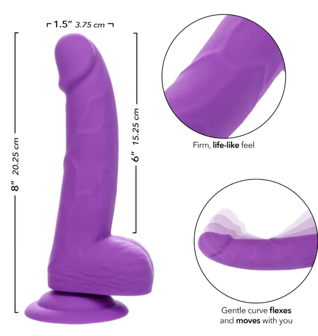 Calexotics Neon® Silicone Studs® 6"/15.25 cm - Purple - Image 5