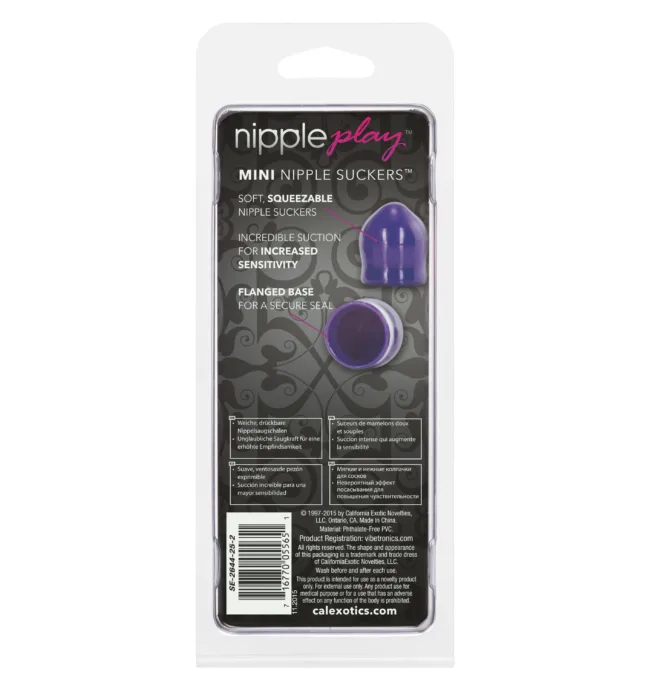 Calexotics Nipple Play® Mini Nipple Suckers - Purple - Image 7