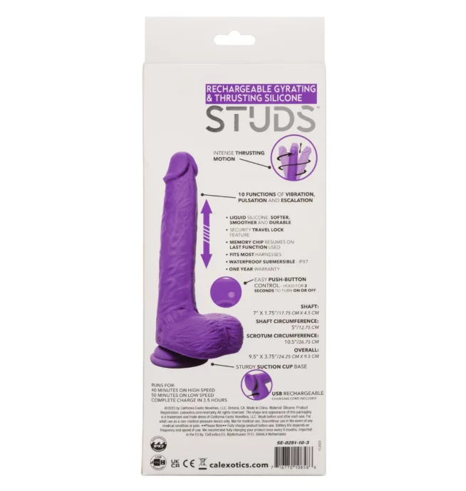 Calexotics Rechargeable Gyrating & Thrusting Silicone Studs® - Image 7