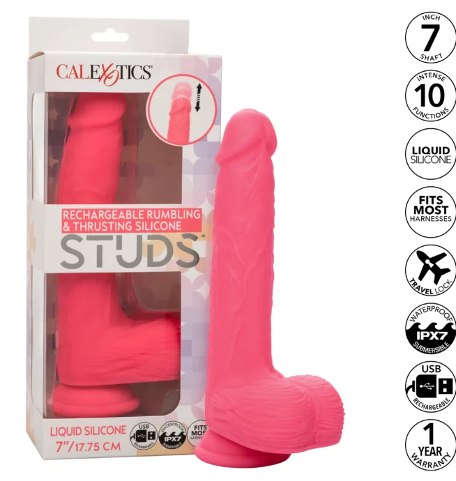 Calexotics Rechargeable Rumbling & Thrusting Silicone Studs® - Image 9