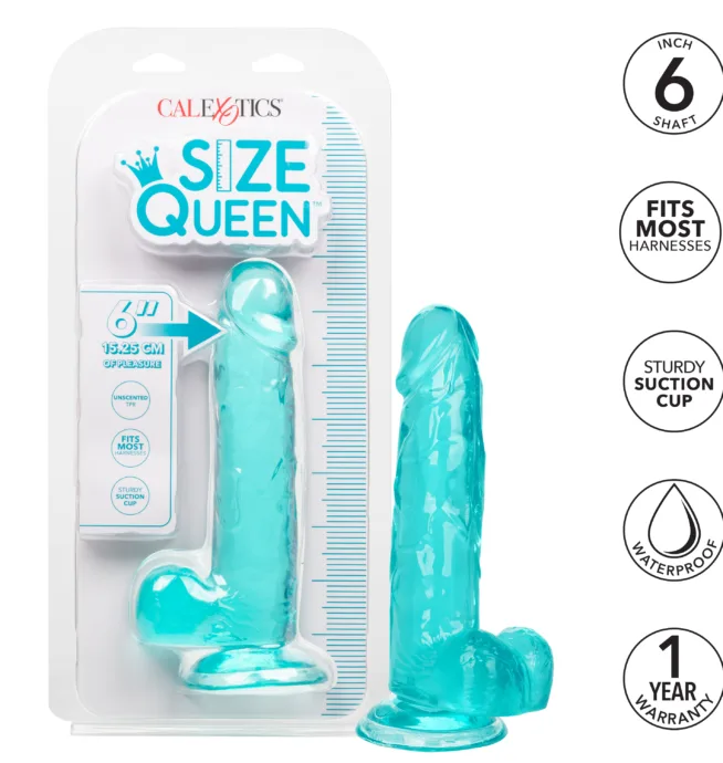 Calexotics Size Queen® 6"/15.25 cm - Blue - Image 9