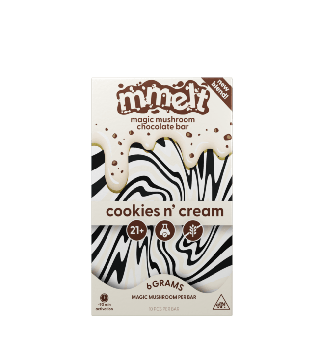 Cali Extrax Mmelt Mushroom Chocolate Bar - Cookies N' Cream