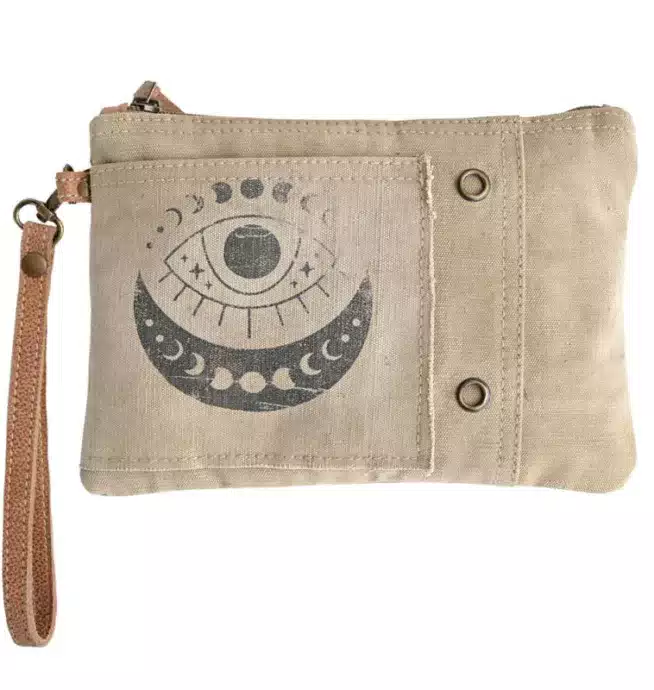 Distressed Evil Eye Wristlet