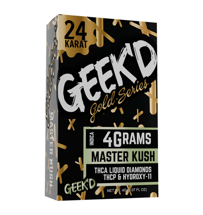 Geek'd Extracts THC-A Gold Series Disposable 4g - Master Kush (Indica)