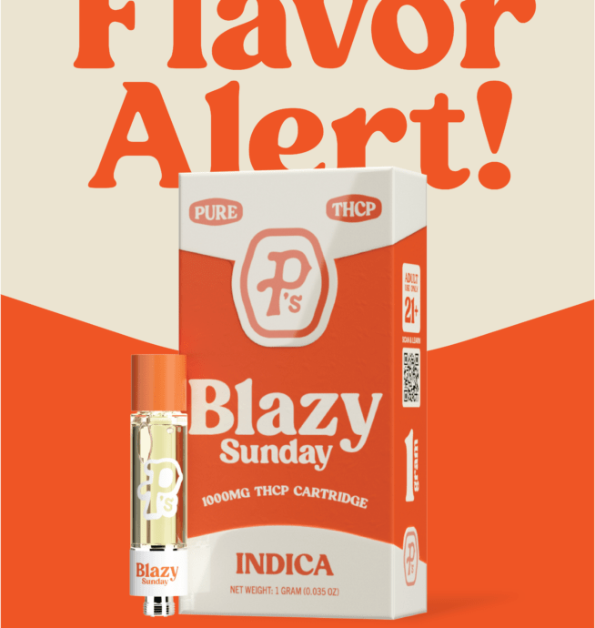 Pushin’ P’s THCP Cartidges 1g – Blazy Sunday (Indica)