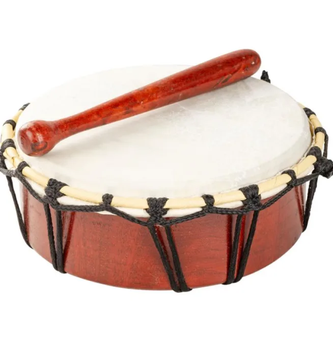 Small Ceremonial Drum With Drumstick