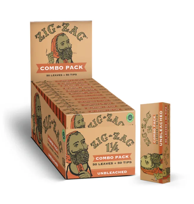 Zig-Zag Combo Pack - 1 1/4 Unbleached