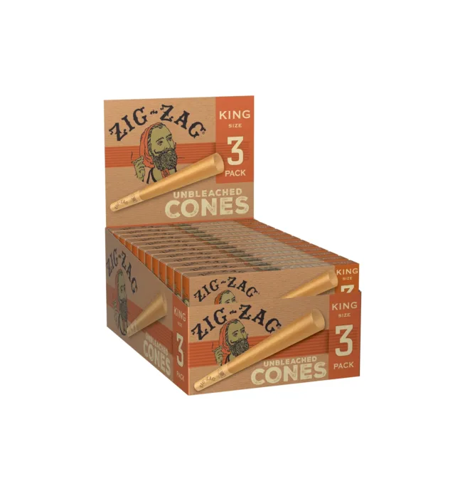 Zig-Zag King Size - Unbleached Cones