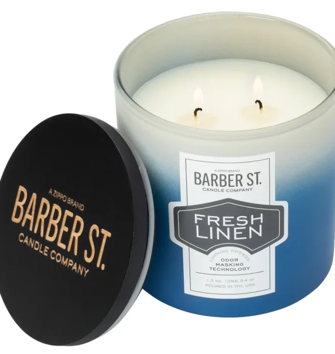 Zippo Barber Street Fresh Linen Odor Masking Candle